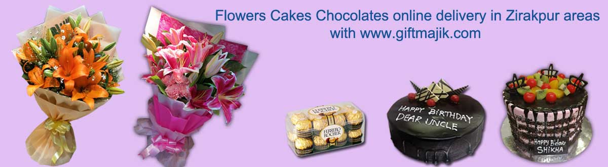 Online Delivery of flowers and cakes in zirakpur