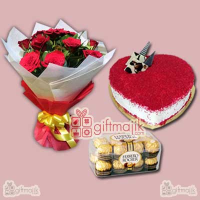 Send to your loved ones Red Velvet Cake and Chocolate pack