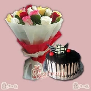 Mix roses bunch of 35 roses beautifully packed