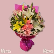 Buy Beautifully Arranged Bunch of lily and Carnation