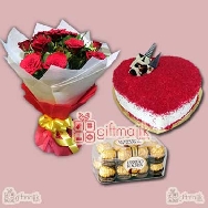 Send to your loved ones Red Velvet Cake and Chocolate pack